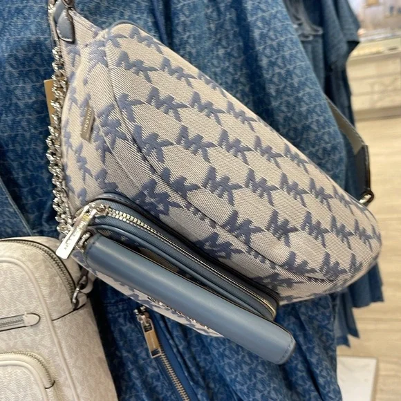 MICHAEL KORS
Maisie Large Logo 2-in-1 Sling Waist Fanny Pack Crossbody 
Denim - Picture 5 of 16